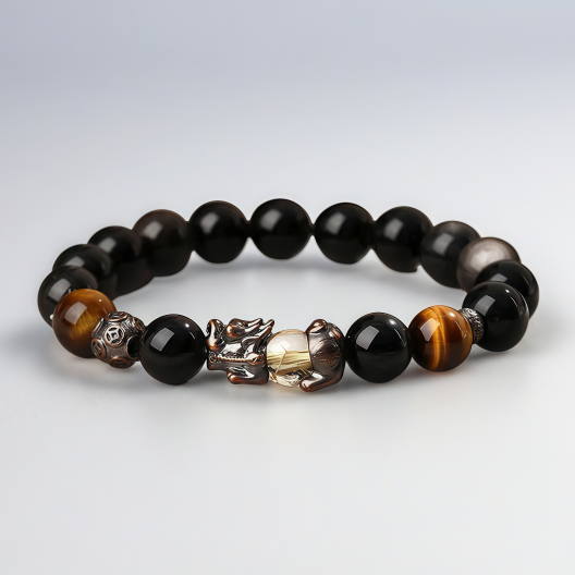Obsidian Pixiu Bracelet - Taoist Energy Bracelet