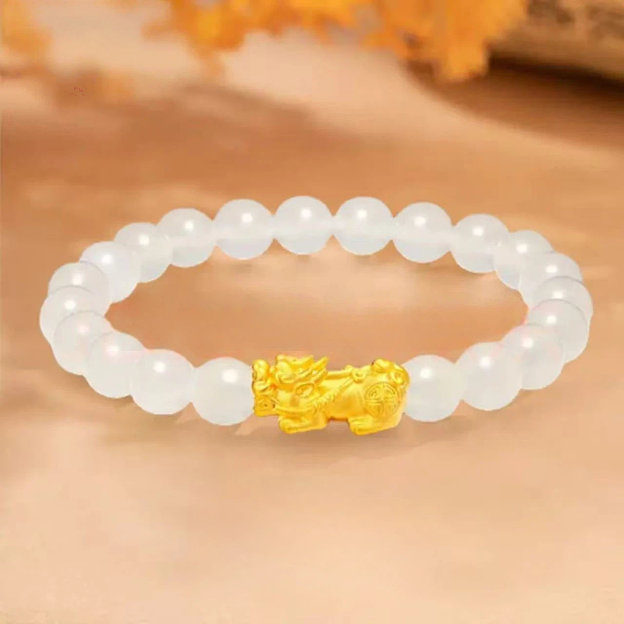 18K Gold Pixiu Pure Gold Bracelet - Feng Shui Bracelet