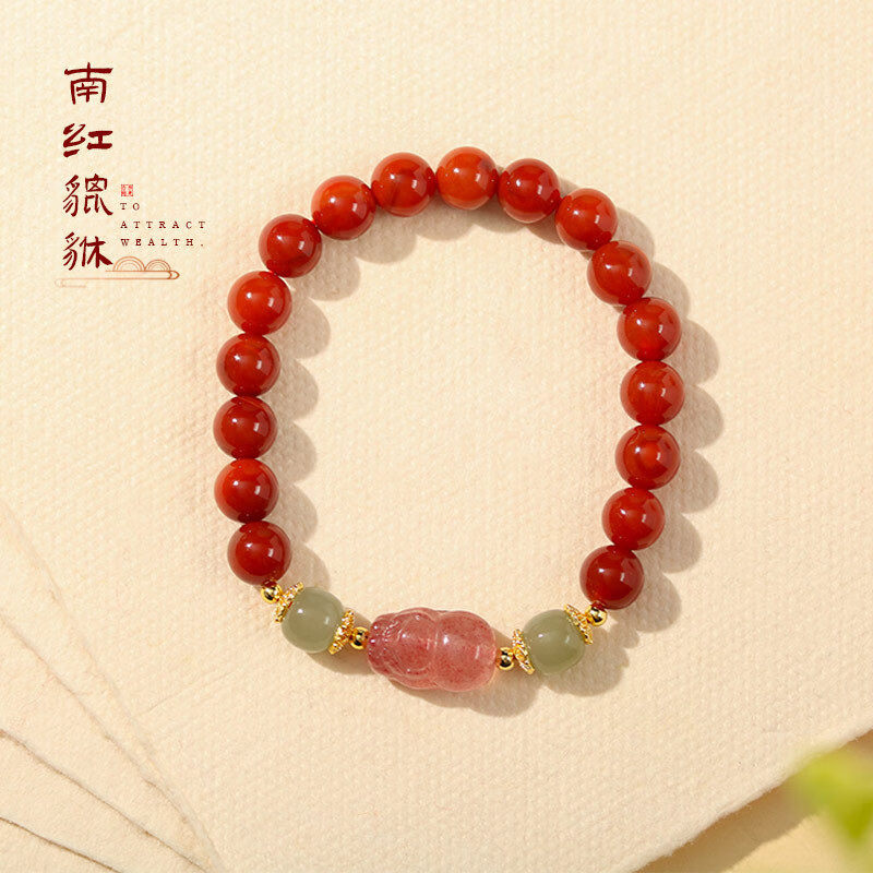 South Red Agate Pixiu Bracelet – A Legacy of Elegance, A Stone of Fortune