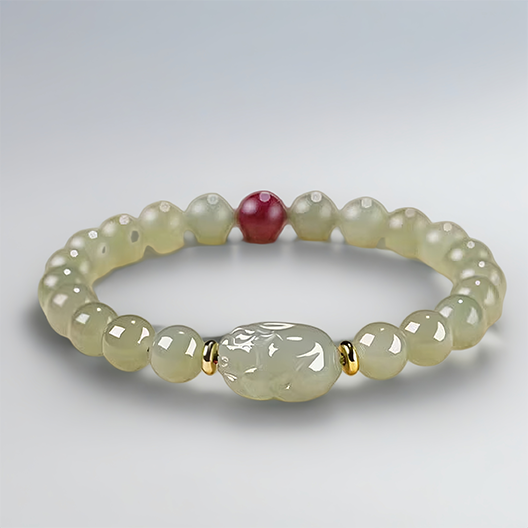 Hetian Jade Pixiu Bracelet for Women – A Refined Talisman of Grace and Protection