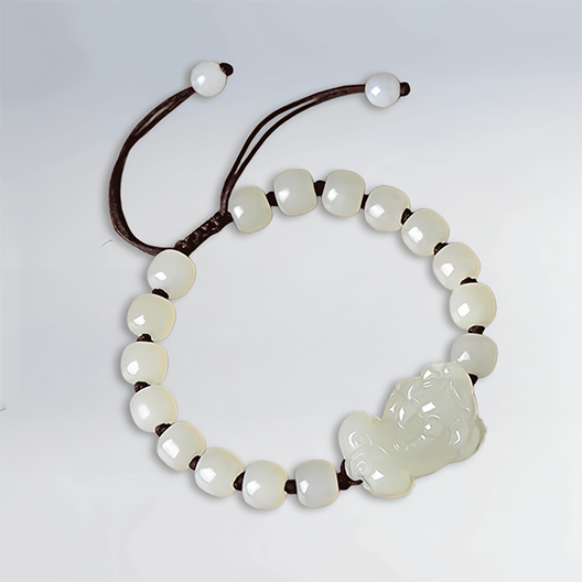 Hetian Jade Pixiu Bracelet – Hand-Braided for Two, Woven with Intention