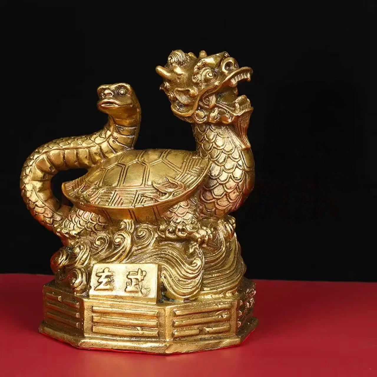 Northern Black Tortoise-Made of brass, meticulously crafted.