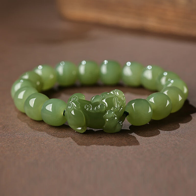Imperial Crystal Jade Pixiu Bracelet – A Guardian of Fortune, A Stone of Substance