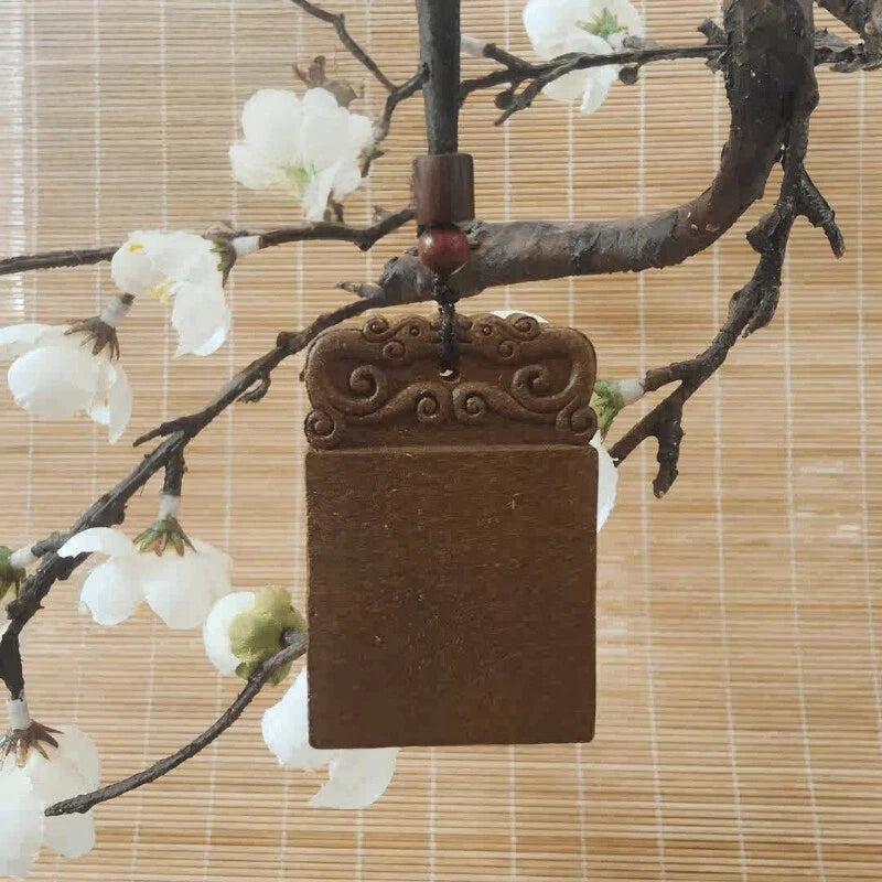 Handcrafted Incense Peace Plaque – Rose Square Car Hanging Ornament & Necklace Pendant