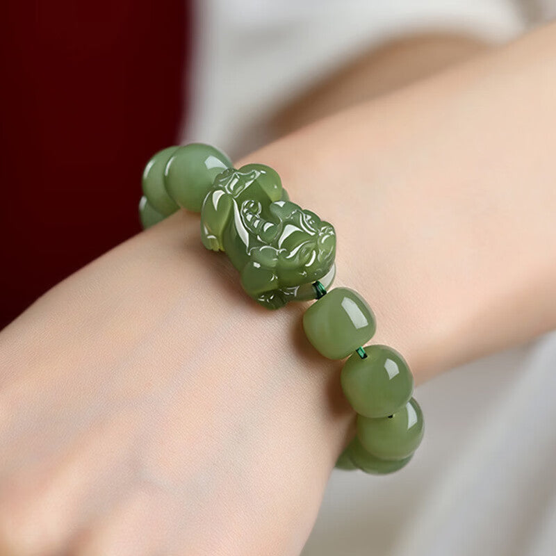 Imperial Crystal Jade Pixiu Bracelet – A Guardian of Fortune, A Stone of Substance
