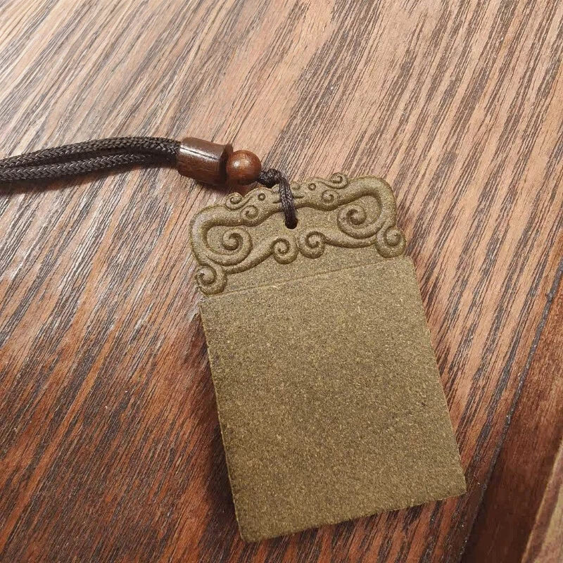 Handcrafted Incense Peace Plaque – Rose Square Car Hanging Ornament & Necklace Pendant