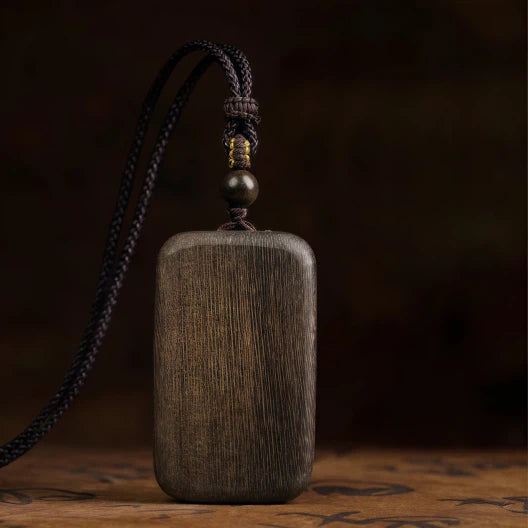 Collector's Grade Agarwood Pendant - Natural Kyara Agarwood Amulet for Peace and Protection