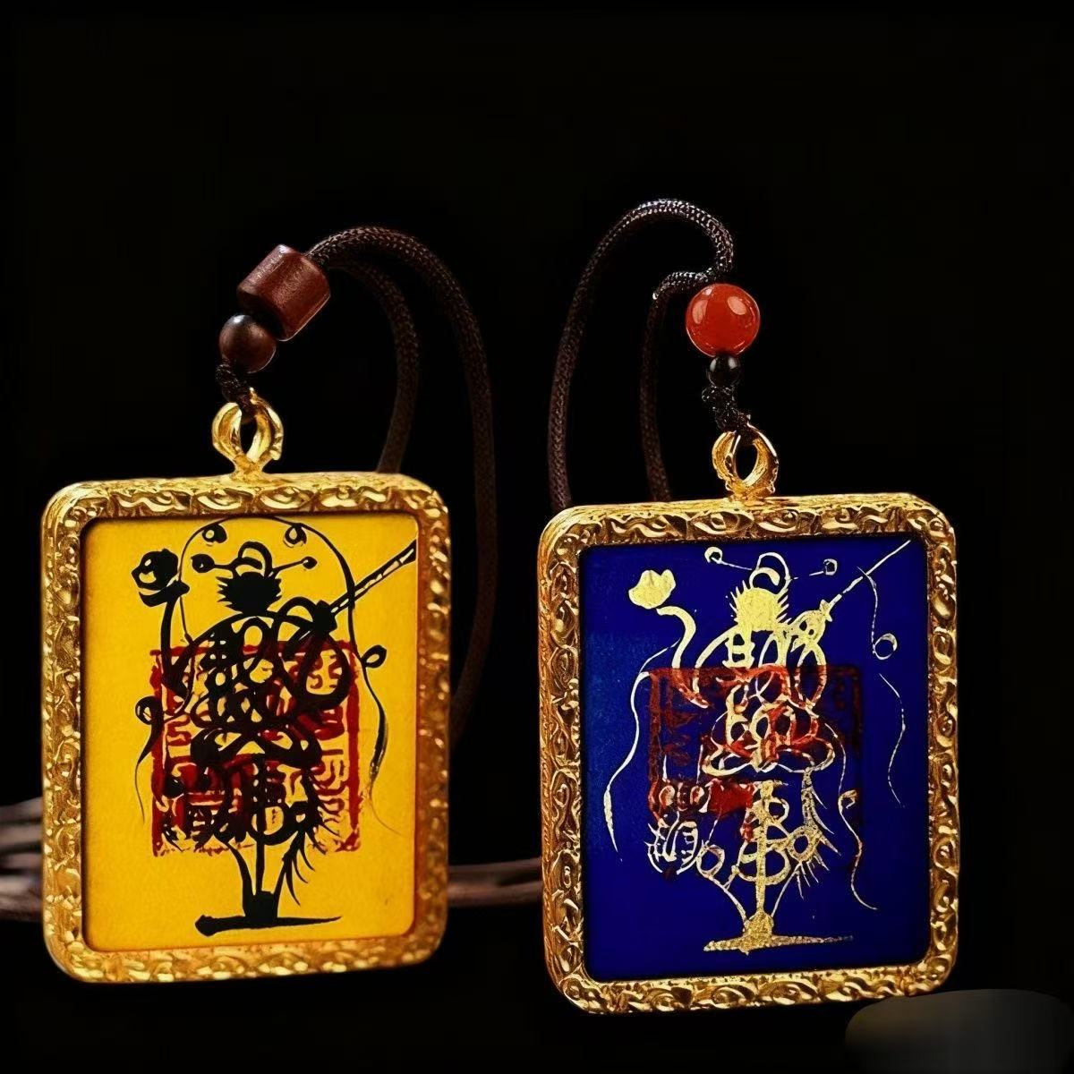 2026 Longhu Mountain Blessing Ceremony - Five Wealth Gods Thangka Taoist Pendant