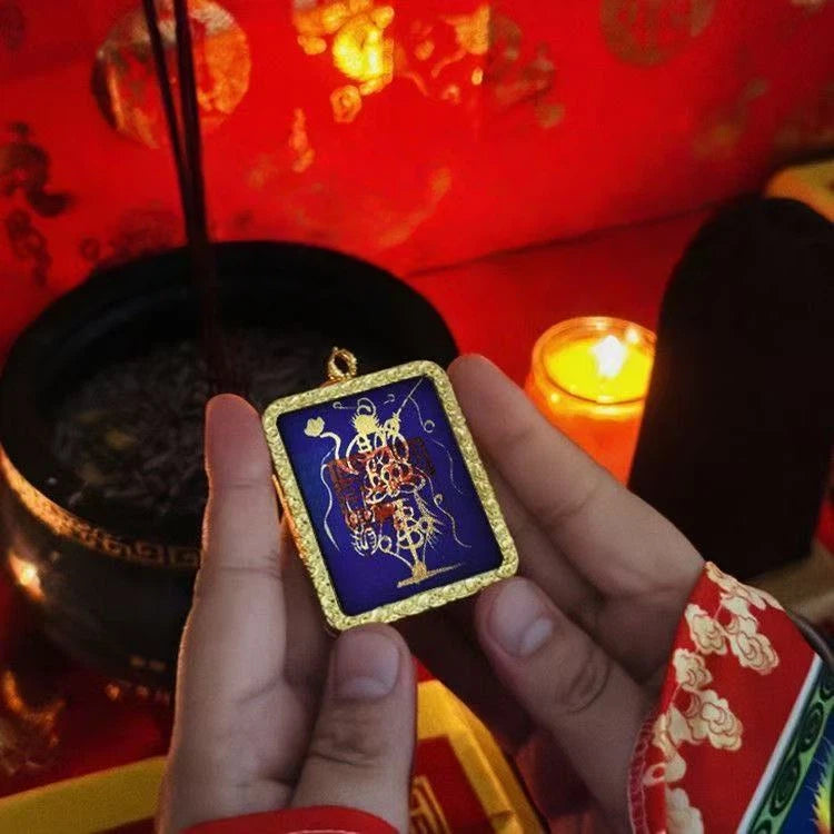 2026 Longhu Mountain Blessing Ceremony - Five Wealth Gods Thangka Taoist Pendant