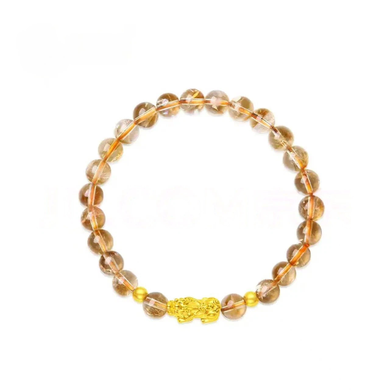 Gold Pixiu Bracelet for Women-Pure gold Pixiu citrine bracelet