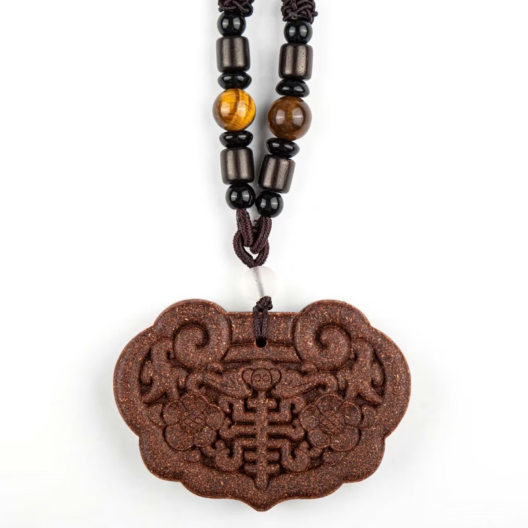 Traditional handmade blended incense pendant - car air freshener and wearable perfume necklace with pear blossom scent.