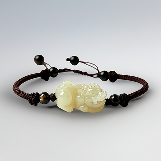 Hetian Jade Pixiu Couple‘s Bracelet – His & Hers, Woven with Intention