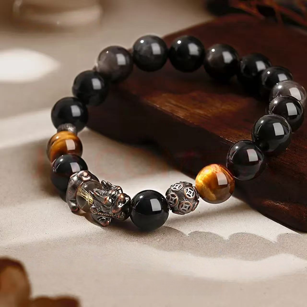 Obsidian Pixiu Bracelet - Taoist Energy Bracelet