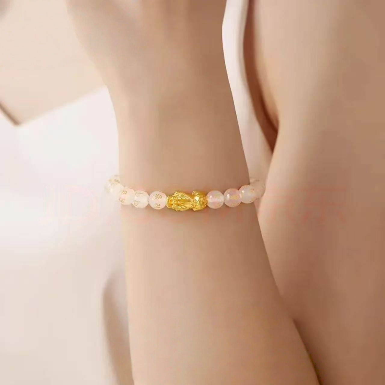 18K Gold 3D Pixiu Six-Character Mantra Bracelet - Feng Shui Energy Bracelet