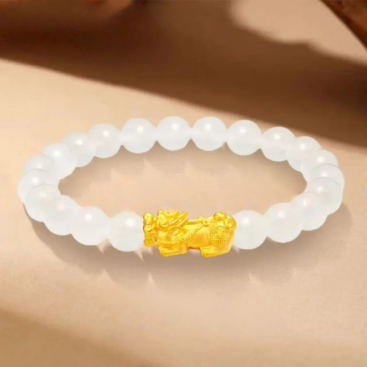 18K Gold Pixiu Pure Gold Bracelet - Feng Shui Bracelet