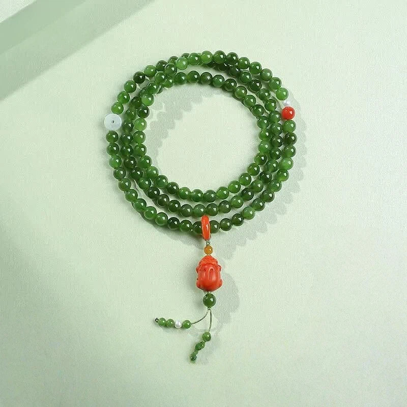 Hetian Jade & South Red Agate Pixiu Bracelet – A Quiet Grace, A Gentle Presence