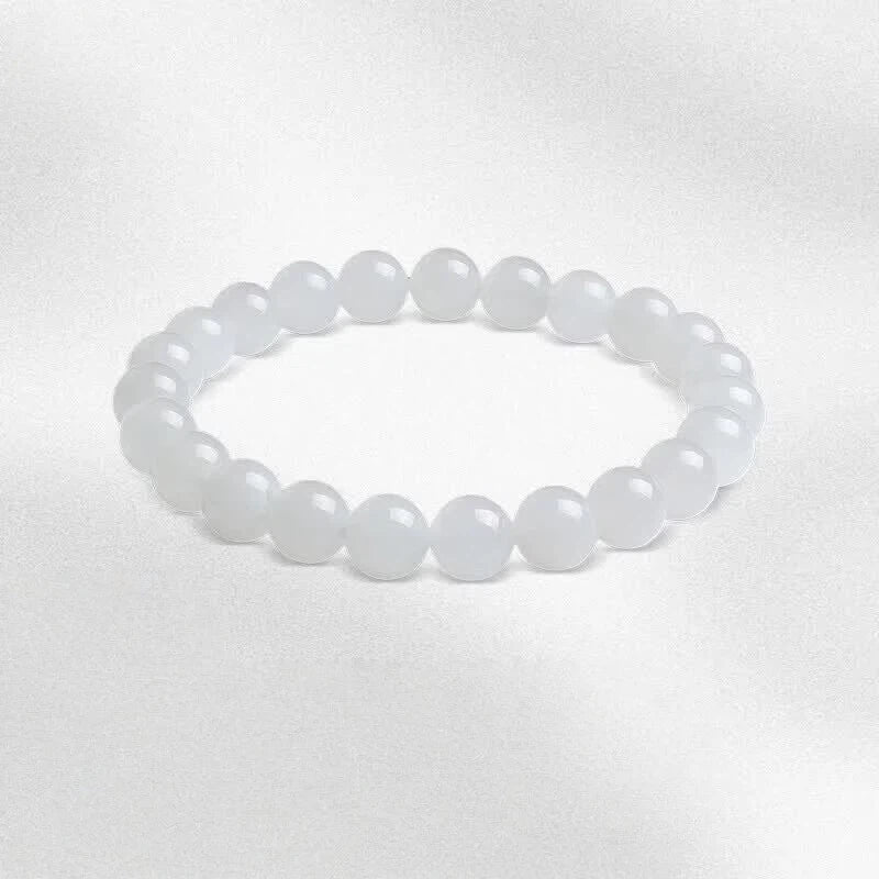 White Hetian Jade Beaded Bracelet – A String of Quality, A Circle of Grace