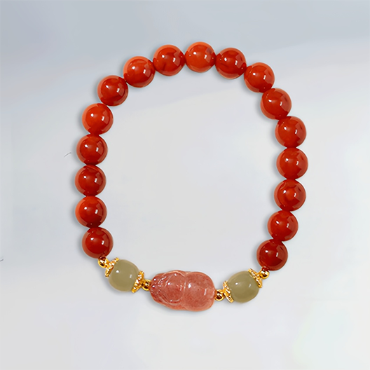 South Red Agate Pixiu Bracelet – A Legacy of Elegance, A Stone of Fortune