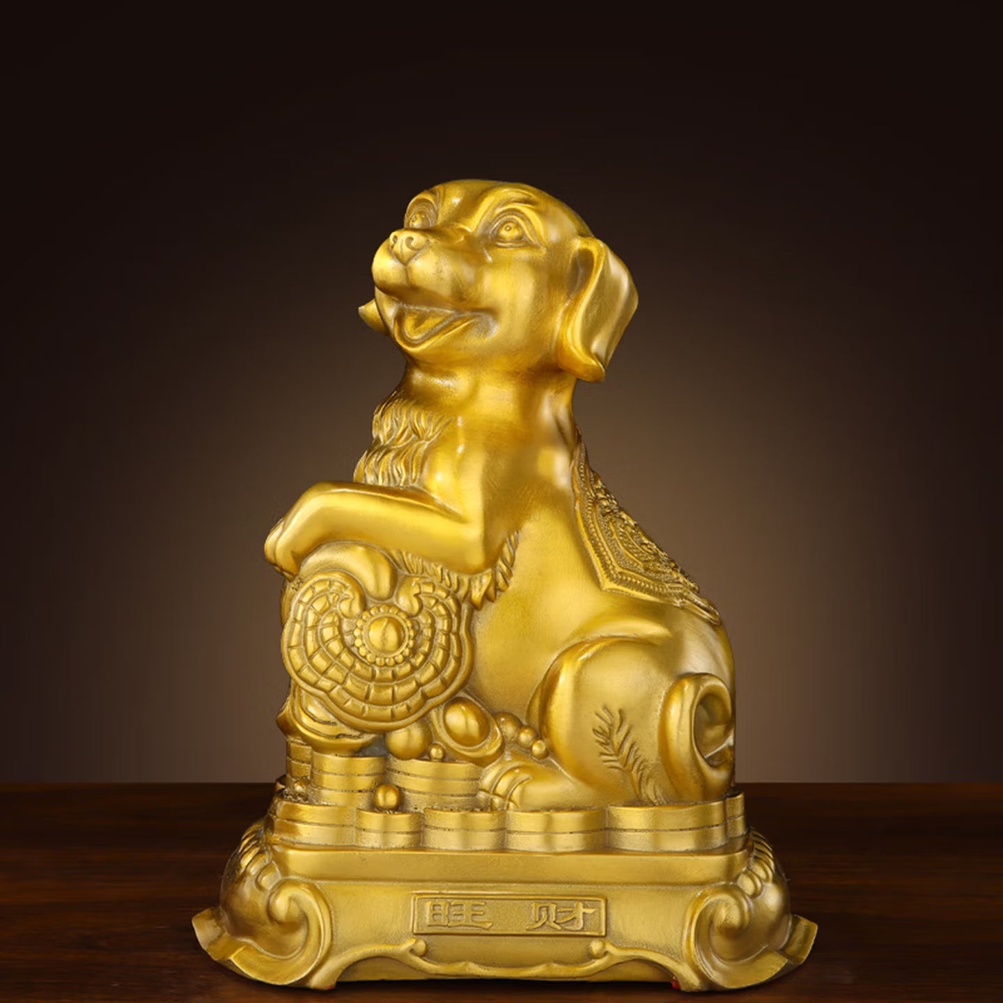This zodiac dog figurine is made of pure brass. - Twelve Zodiac animal figurines made of pure brass.
