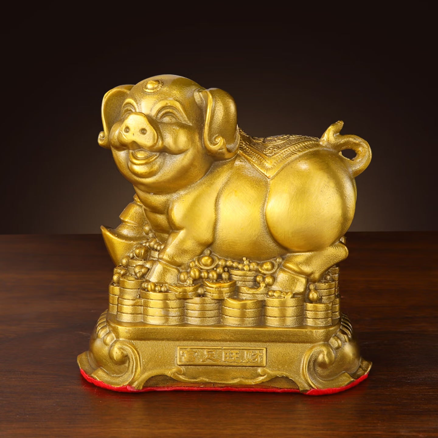 This pig zodiac figurine is made of pure brass. - Twelve Zodiac animal figurines made of pure brass.