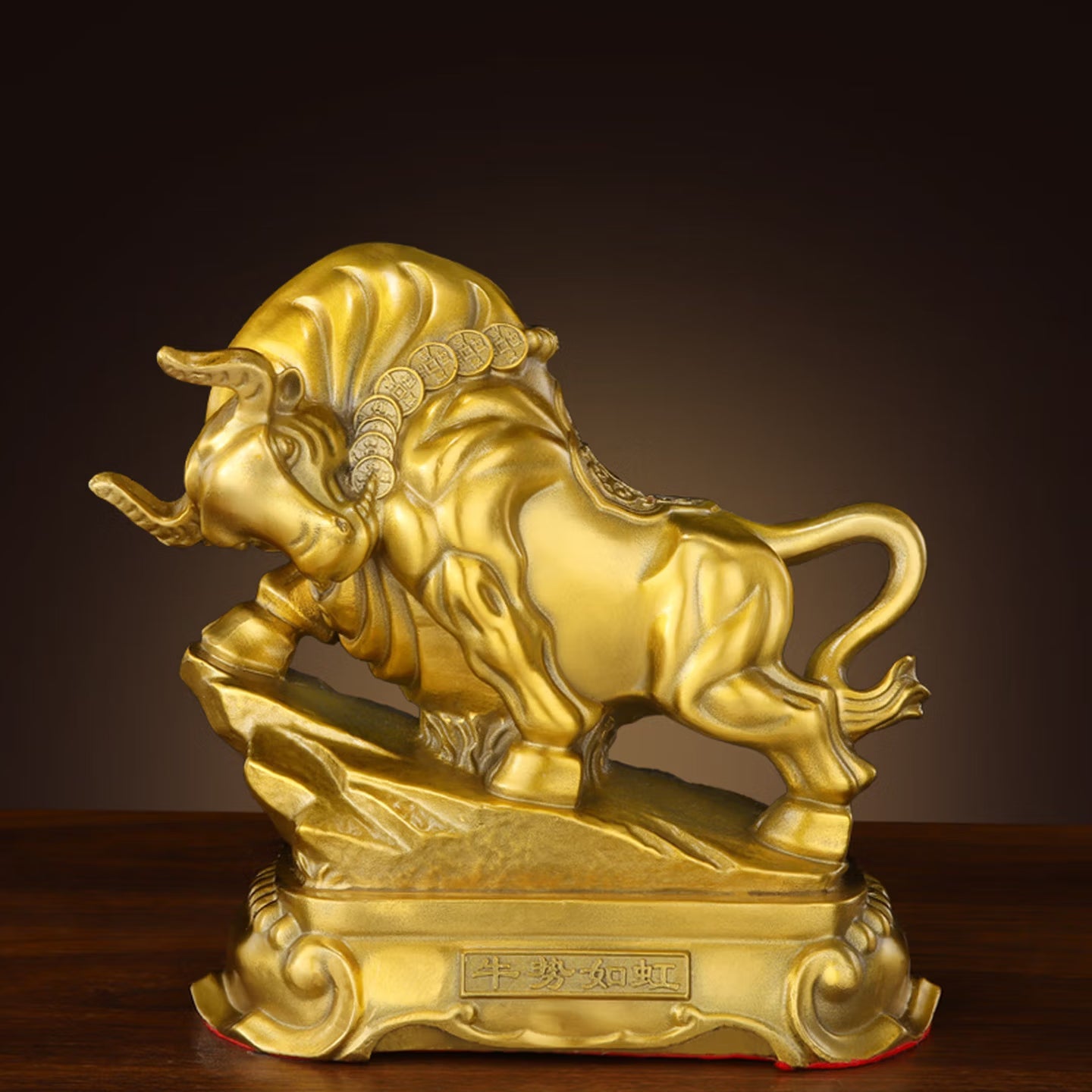 Zodiac Ox figurine, made of pure copper - Twelve Zodiac animal figurines made of pure brass.