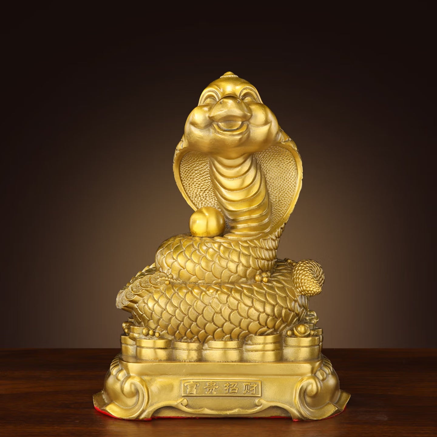This zodiac snake figurine is made of pure brass. - Twelve Zodiac animal figurines made of pure brass.