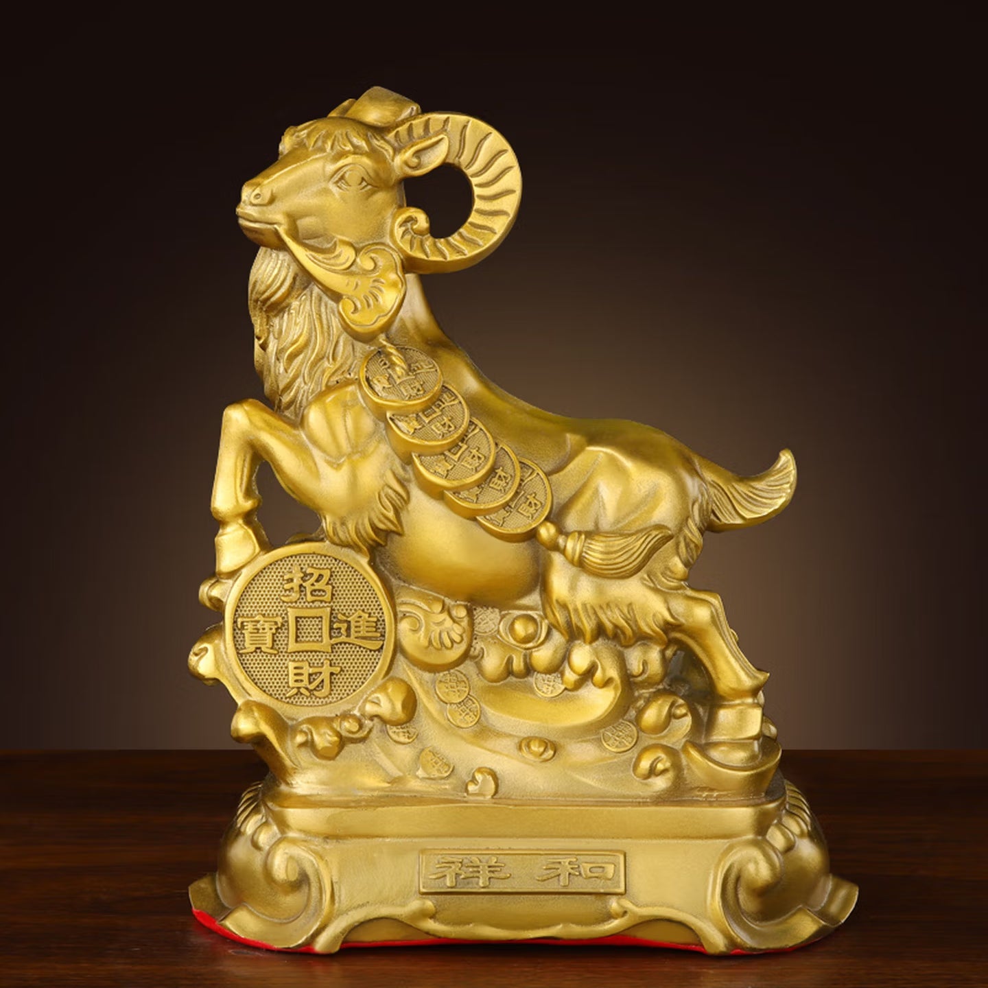 This zodiac sheep figurine is made of pure brass- Twelve Zodiac animal figurines made of pure brass.