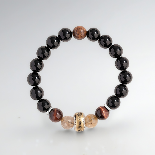 925 Sterling Silver Obsidian Bracelet for Men - Bracelet for Your Zodiac Year