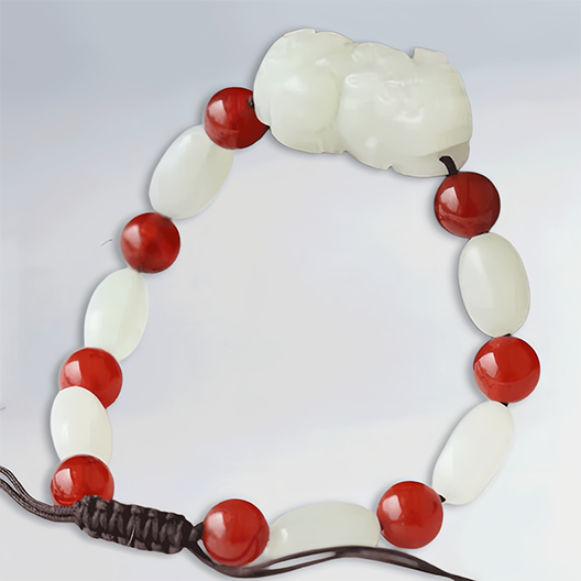 White Hetian Jade Pixiu Bracelet – A Unisex Guardian of Fortune and Love