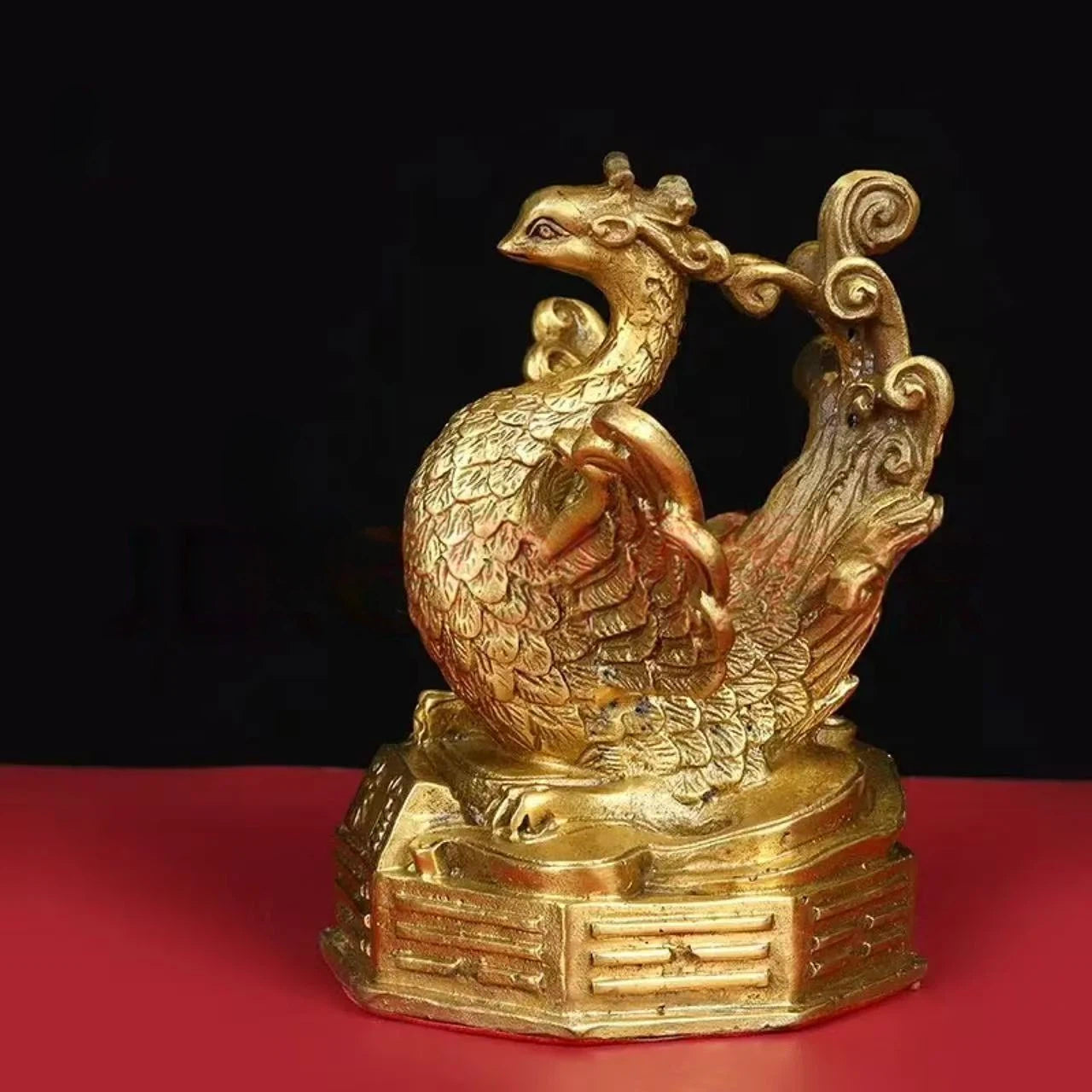 Southern Vermilion Bird-Made of brass, meticulously crafted.