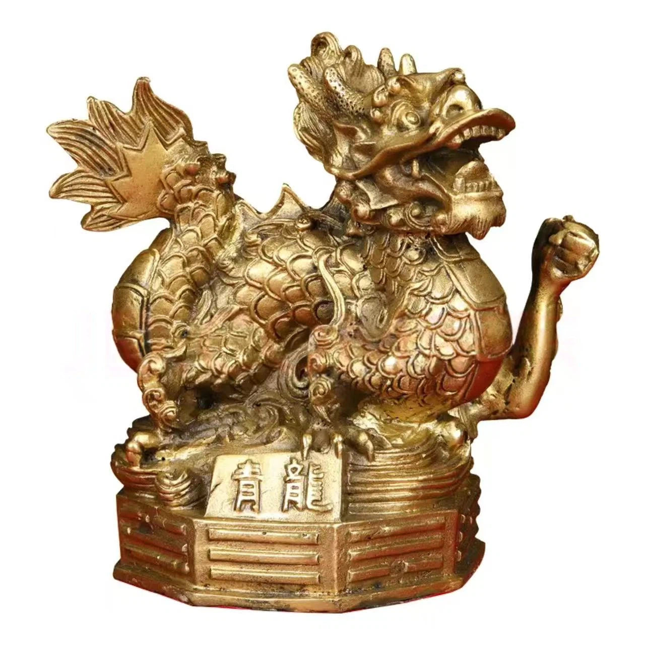 Eastern Azure Dragon-Made of brass, meticulously crafted.