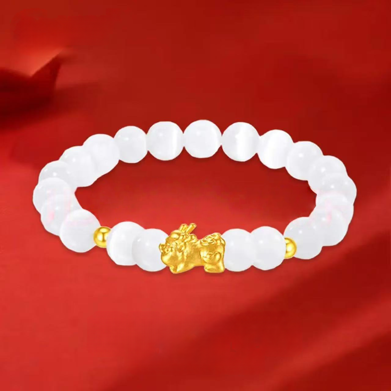 Pure gold Pixiu baby bracelet - gold bracelet for women