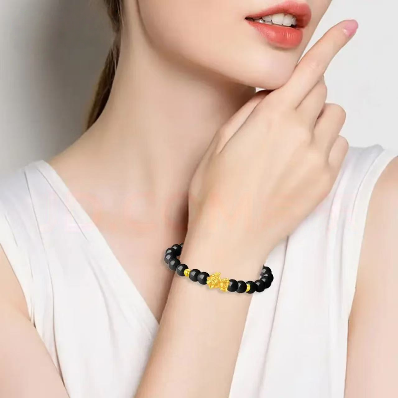 Pure gold Pixiu baby bracelet - gold bracelet for women