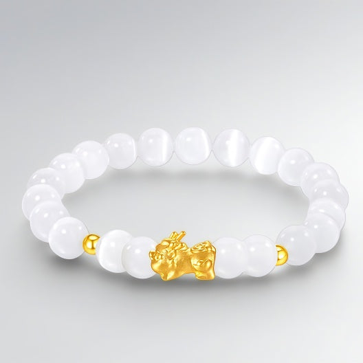 Pure gold Pixiu baby bracelet - gold bracelet for women