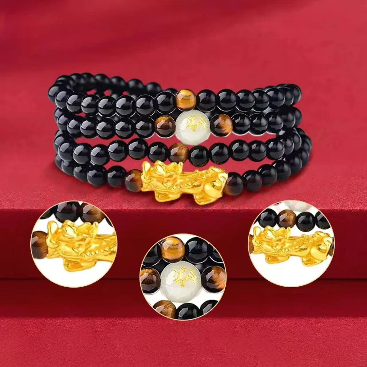Gold Pixiu Zodiac Bracelet - Pure Gold Bracelet for Your Birth Year