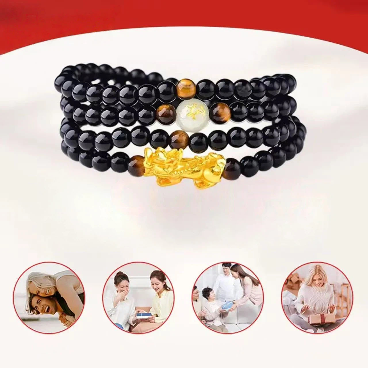 Gold Pixiu Zodiac Bracelet - Pure Gold Bracelet for Your Birth Year