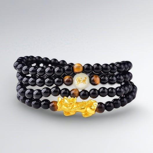 Gold Pixiu Zodiac Bracelet - Pure Gold Bracelet for Your Birth Year