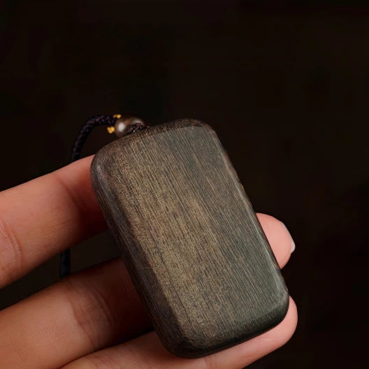 Collector's Grade Agarwood Pendant - Natural Kyara Agarwood Amulet for Peace and Protection