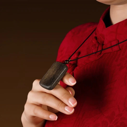 Collector's Grade Agarwood Pendant - Natural Kyara Agarwood Amulet for Peace and Protection