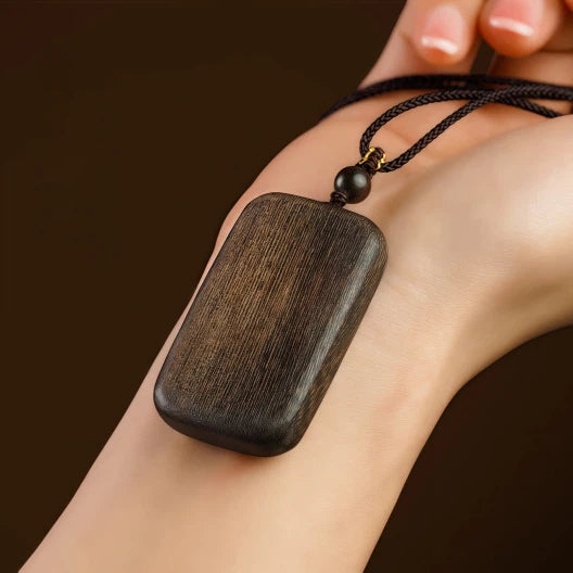 Collector's Grade Agarwood Pendant - Natural Kyara Agarwood Amulet for Peace and Protection