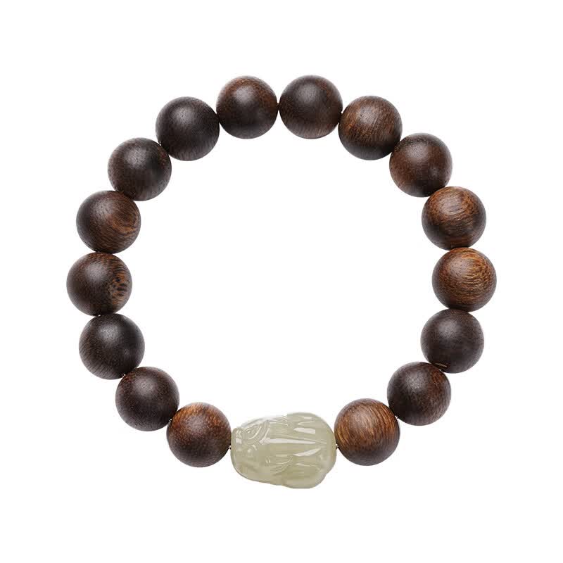 Brunei Agarwood & Qing Jade Pixiu Bracelet – A Fragrance That Lingers, A Fortune That Endures