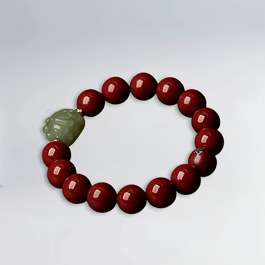 Cinnabar & Hetian Jade Pixiu Bracelet – A Year of Protection, A Token of Care