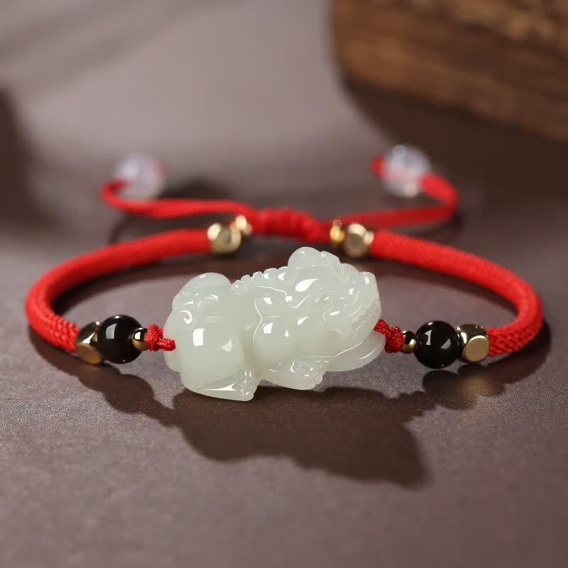 ‘Imperial Crystal’ Hetian Jade Pixiu Bracelet – The One-in-Nine Choice for the Discerning